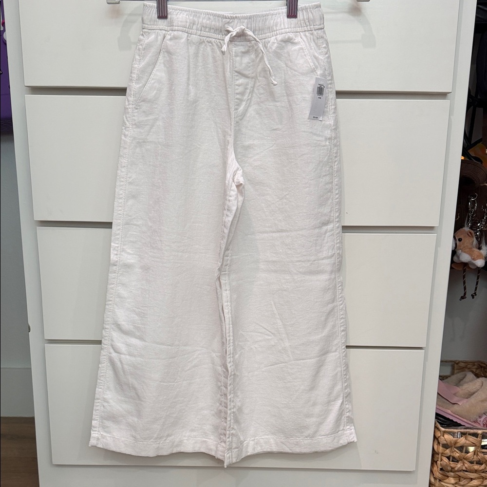 Old Navy White Wide-Leg Drawstring Pants for Kids
